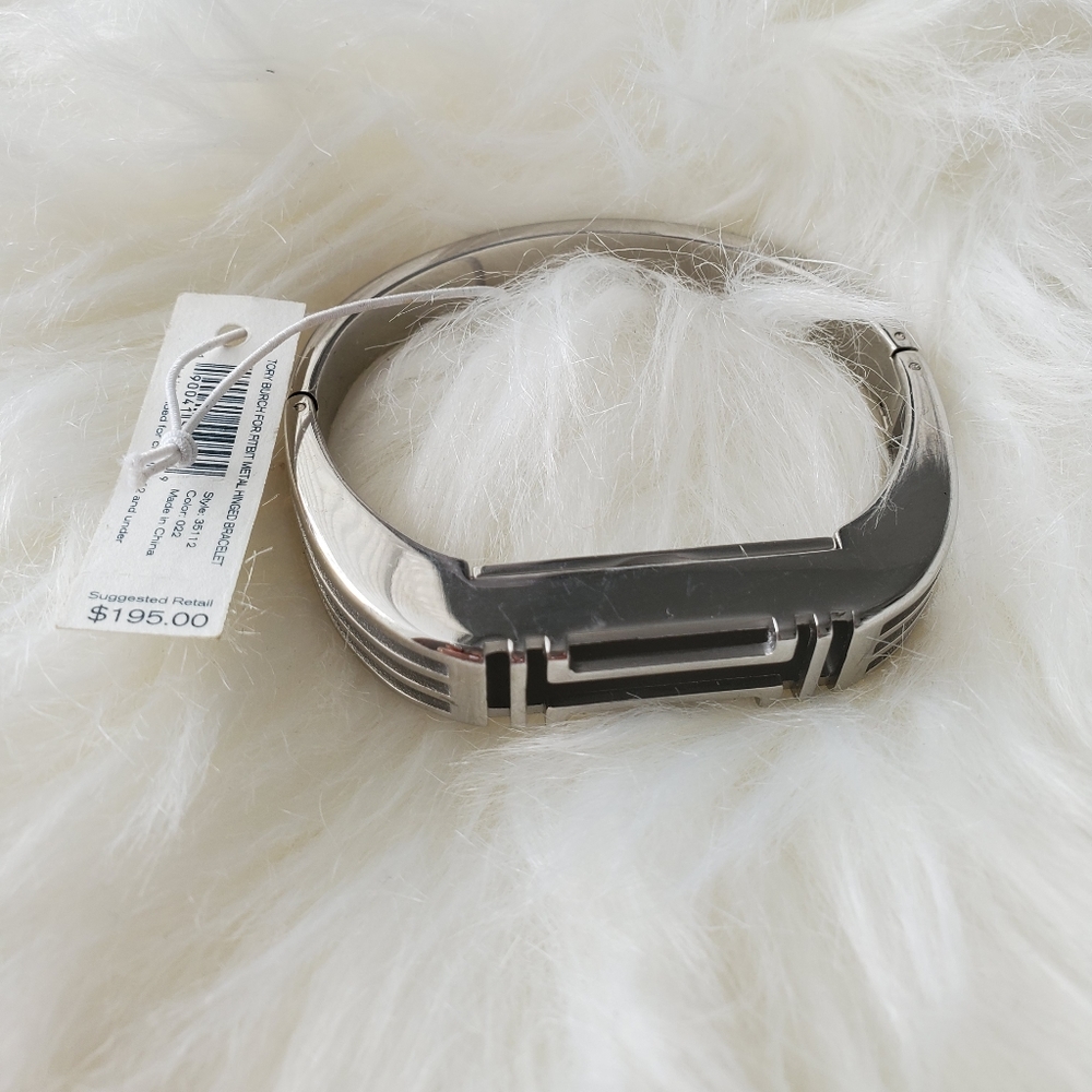 Silver Tory Burch bracelet for fitbit